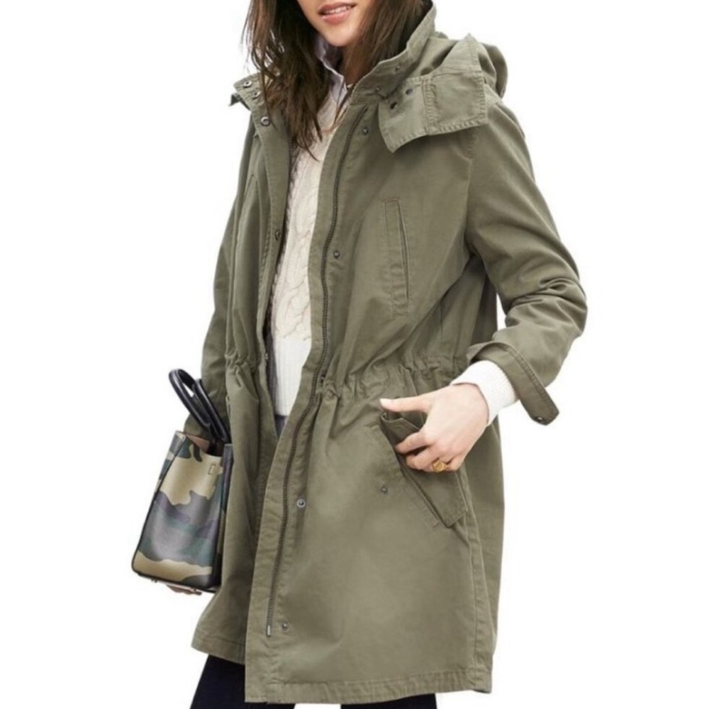 Banana Republic Oversized Olive Utility Jacket
